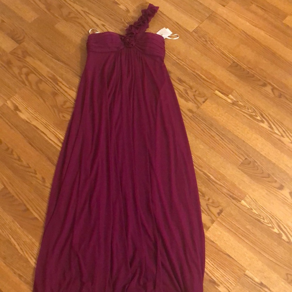 Betsy and Adam magenta prom/formal dress